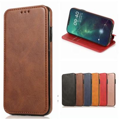 China Retro Vintage For Samsung Galaxy NOTE8 NOTE 9 Magnetic Flip Leather Case For Samsung S8 plus S9 plus Slim Wallet Stand Cover for sale