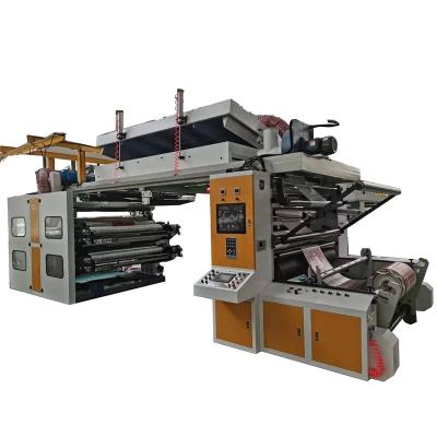 China Factory Drum 4 Center Colors 6 Colors CI Flexo Printing Machine 2 Rewind Ways For Roll Nonwoven And PE Films for sale