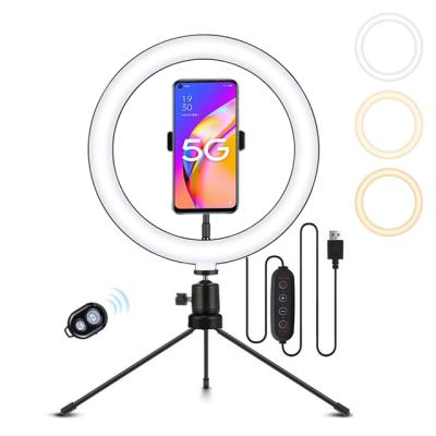 China Good Quality PORTABLE halo Phone Case Tiktok Camera Blog Lamp Living Room Tripod Webcast Ring Light Colorful Flexible Kit for sale