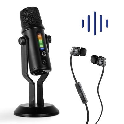 China USB Microphone Purchase RGB Radio Disc Studio Usb PC Live Broadcast Podcast Streaming Wired Condenser Mic Microphone for sale