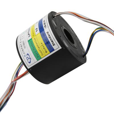 China Electrical slip ring rotary joint plug, 12 size 25.4mm, wind generator circuit 5A hole slip ring LPT025-1205 for sale