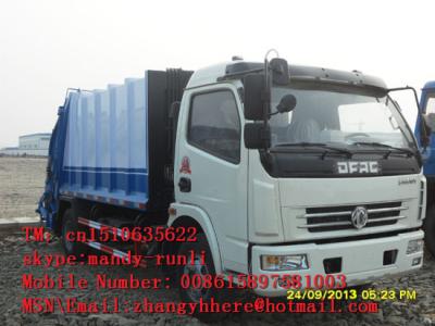 China 5-6 CBM DONGFENG compactor garbage truck for sale, garbage disposal truck 7380*2300*2950 for sale