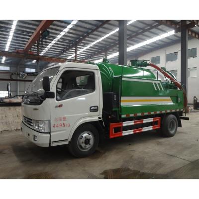 China DFAC 4x2 4000liters High Pressure Vacuum Suction Truck 1-10T for sale