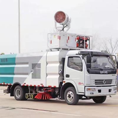 China Garment Shops DFAC 1.5 CBM Water Tank And 3.5 CBM Dust Tank Road Sweeper Truck for sale