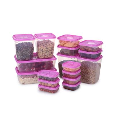 China Freshness Preservation 17pcs/set Food Storage Container Set Bpa Free Stackable Storage And Food Container Airtight for sale