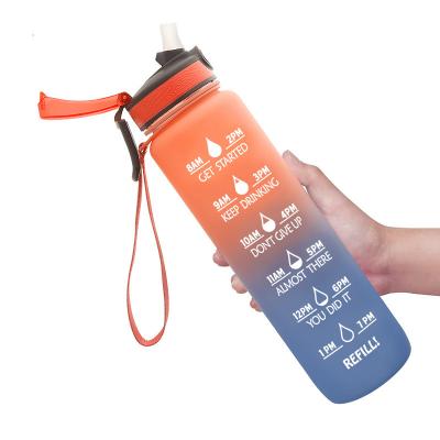 China 2022 New Product Viable Ideas Plastic Water Bottle 1000ml Motivational Water Bottle For Sports for sale