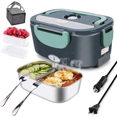 China Power Option Viable Home Use110V or 220V Split Stainless Steel Tank Electric Lunch Box Electric Food Warmer for sale