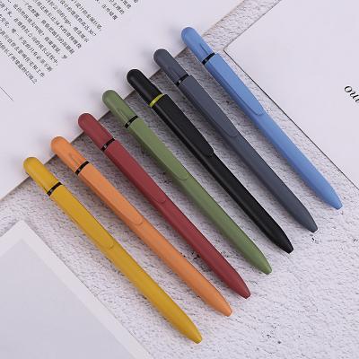 China Promotional Dual-Use Plastic Marker Pen LOGO Customization Pen Tip Plastic Rotating Ballpoint Pen for sale