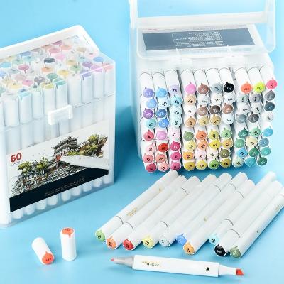 China Wholesale Magnet Eraser Alcohol Marker Dual Pen Quick Dry Art Set For Students for sale