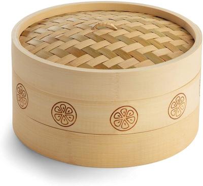 China 10 Inch Mini Sustainable Bamboo Steamer Wholesale Custom Chinese Bamboo Steamer for sale