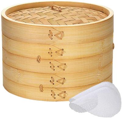 China Viable Chinese Mini Bamboo Basket Cookware Bamboo 10 Inch Bamboo Steamer for sale