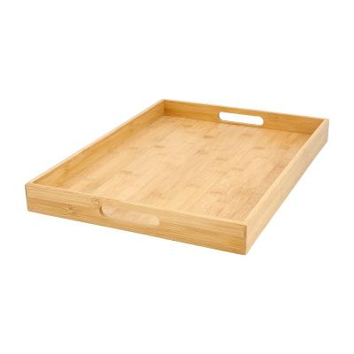 China Cheap Eco-Friendly Bamboo Wooden Tray Serving Trays HGBST-001 for sale