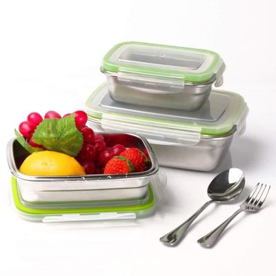 China Freshness Preservation Stainless Steel Lunch Box Set Lunch Food Container Set Bento Box For Kids for sale