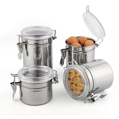 China Sustainable Kitchenware Food Stainless Steel Coffee Canister Set And Coffee Tea Pot for sale