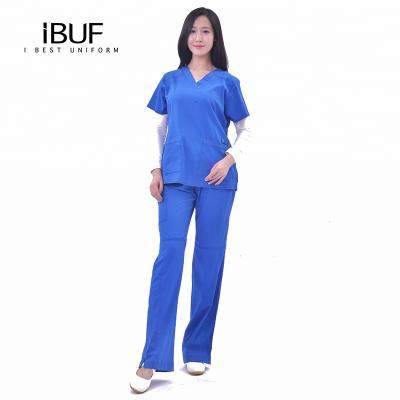 China anti-wrinkle cherokee scrubs nursing uniforms scrubs waterproof white nurse for sale