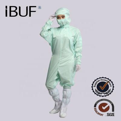 China Food Industry Anti Shrink ESD Clothes Class 10000 Cleanroom Suit for sale