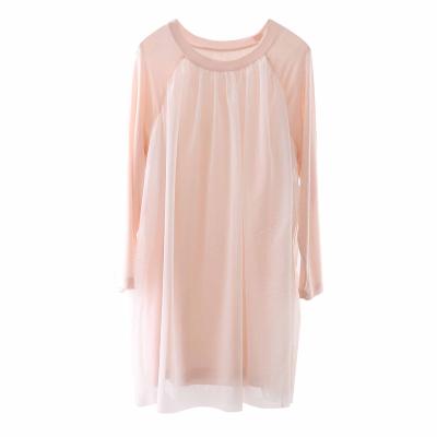 China Breathable Long Sleeve Dress In Autumn Long Sleeve Girls Nightgown With Net Gauze for sale