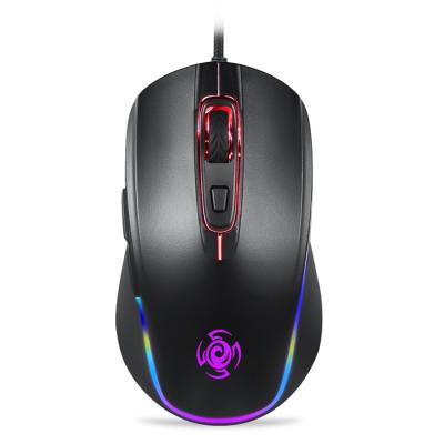 China Ergonomic RGB Light Gaming Mouse For PC LED Computer Rohs Drivers Optical Usb 6D RGB Professional Cable Light for sale