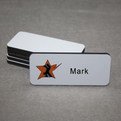 China Viable Wholesale Cheaper Sublimation Printing MDF Magnetism Name Tag for sale