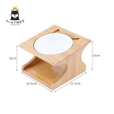 China Stored Pet Supplies Travel Ceramic Portable Pet Food Feeding Cat Bowl Stand for sale