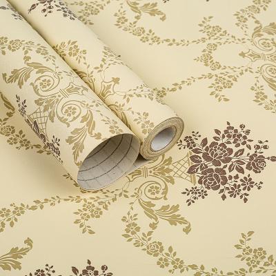 China Waterproof+ECO-Friendly Flower Design Mordern Style PVC Self Adhesive Wallpapers for sale