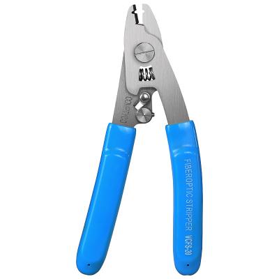 China 2mm-3mm/900° ¼ m-250Î ¼ m/250Î ¼ m-125Î ¼ COMPTYCO VCFS-20 Three-port Fiber Optic Stripper Pliers Wire Strippers FTTH Tools Pliers Tool Fiber Optic Stripping Stripper for sale