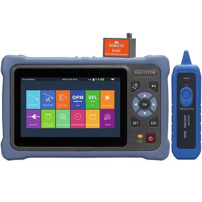 China FTTX AUA-800A/U 12 in 1 1310/1550nm Mini Optical OTDR Time Domain Mirror Touch Screen VFL OLS OPM Event Card Ethernet Cable Tester for sale