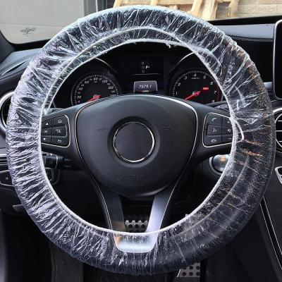 China Clean Universal Disposable Plastic Covers For Car Wheel Cover Steering Seat Cover for sale