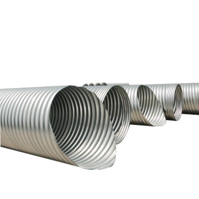 China WESTERN structure pipe YOSEN Q195/Q235/Q345 material 200*55 wave drainage culvert pipe, assemble steel pipe corrugated culvert for sale