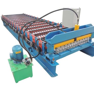 China Building material shops corrugated iron sheet making machine is used to make roofing sheet for sale