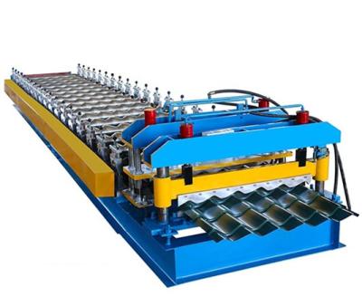 China Building Material Shops Galvanized Steel Glaze Tile Roof Sheet Roll Forming Machine for sale