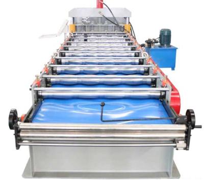 China Building Material Stores 1080 Glazed Tile Color Roof Roll Forming Machine West yosen for sale