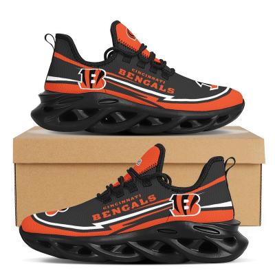 China Fashion Trend NFLE American Football Team Bengals Drop Shipping Custom Name And Logo Print Sneaker Unisex Yeezy Style Sports Shoes for sale