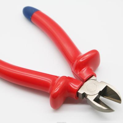 China 1000v Portable 6inch Insulated Dipped Diagonal Side Handle Wire Cutter Cutting Pliers for sale