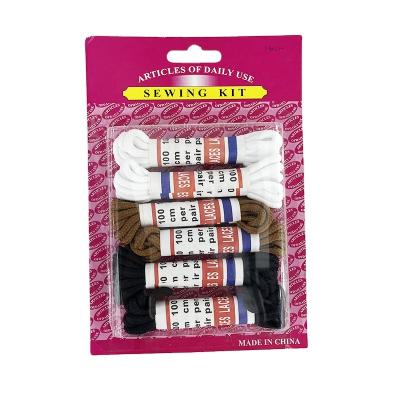 China Sewing Accessories Custom Leather Shoe Laces Set for sale