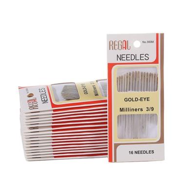 China High Quality Golden 16 Pcs Eye Sewing Needle Sewing Kit Hand House Sewing Needles for sale