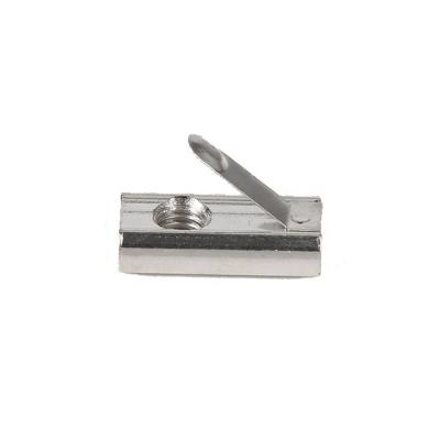 China Industry Factory General Non-Standard Square T Nut With Spring Sheet For Aluminum Profile Spring Nut 30 for sale