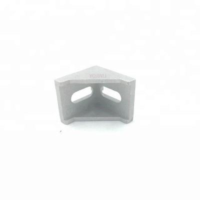 China Machinery 35x35mm Gray Aluminum L Shape Brace Corner Joint Right Angle Bracket for sale