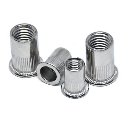 China Heavy Industry China Wholesale Pop Flat Head Blind Rivet Pressure Threaded Inserts 10mm Carbon Steel Rivet Nut M4 M5 M6 M8 M3 M12 for sale