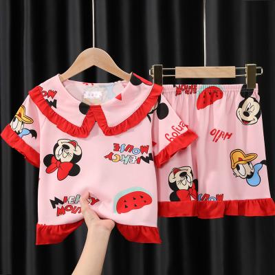 China QUICK DRY QUICK DRY Kids Shorts Pajama Set Summer Pajama Kid Pijama Ninos Dibujos Animados Sleeve And Shorts Style Sleepwear Sleep Wear for sale