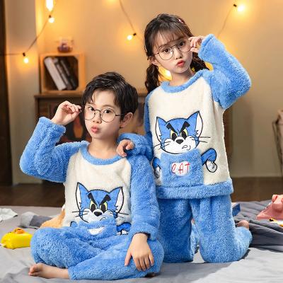 China Infantil Pijama Infantil Winter Flannel Fleece Girl's Thermal Pajamas Children's Thermal Pajamas Sleepwear Thick Warm Sleepwear Nightgowns Girl's Pajamas for sale