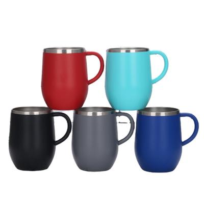 China NorthForest Water Bottle Stainless Steel Mug PORTABLE Powder Coated Vacuum Mug Coffee Thermos Egg Shaped Wine Tumbler With Handle for sale