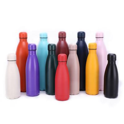 China Customized PORTABLE Water Bottle 500ml/17OZ Stainless Steel Mug Vacuum Flasks Sports Mugs Thermos Powder Coating Tumbler Cola Bottle for sale