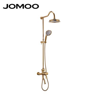 China Modern Promotional Price Modern High End ABS And Brass Bathroom Rain Shower Set for sale