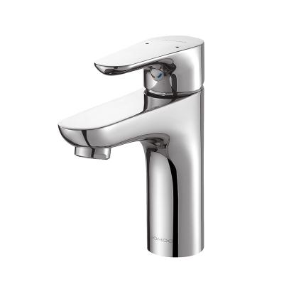 China JOMOO Faucets Single Hole Bathroom Sink Faucet Solid Brass Single Handle Lavatroy Basin Mixer Taps Hot Cold Water Metered for sale