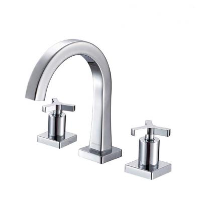 China Best Selling Single Handle Basin Faucet Metered Hot Cold Water Tap Bathroom Sink Faucet for sale