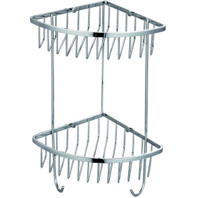 China Wall Mounted Type Good Guality Stainless Steel Corner Basket Shower Shelf For Bathroom for sale