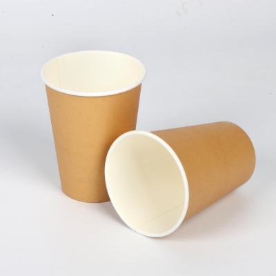 China Biodegradable Plastic Coffee Cups Single Wall Biodegradable Eco-Friendly Disposable Paper Cup for sale