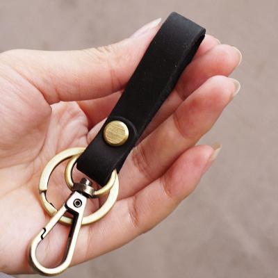 China Unisex high quality custom car leather key chain, branded main bracket, main bracket chain hook for sale