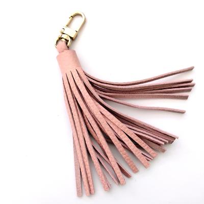 China Classic design tassel leather maker unisex leather tassel, tassel bag charm, keychain tassels for sale